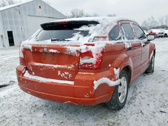 1B3HB28B77D139075 - 2007 DODGE CALIBER ORANGE photo 4