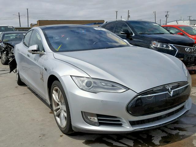 5YJSA1S14FF080334 - 2015 TESLA MODEL S 70 SILVER photo 1