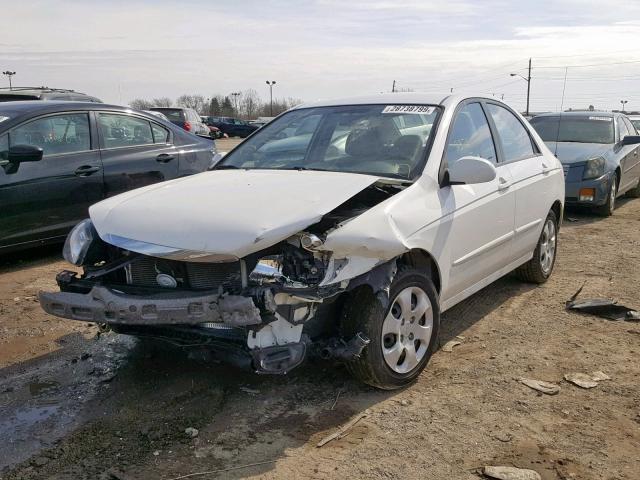 KNAFE221795631015 - 2009 KIA SPECTRA EX WHITE photo 2