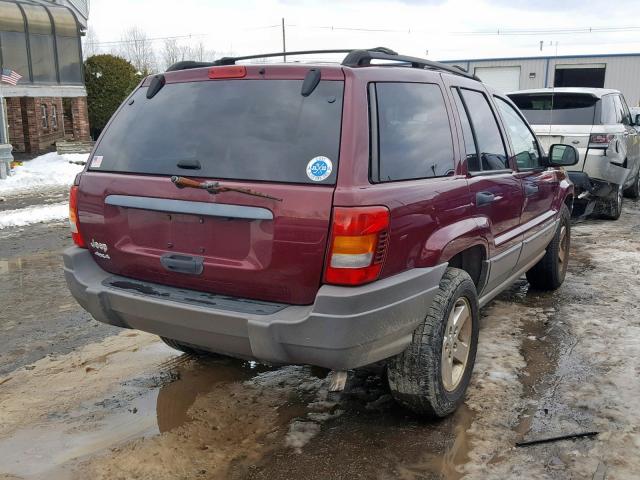 1J4GW48S43C524159 - 2003 JEEP GRAND CHER MAROON photo 4