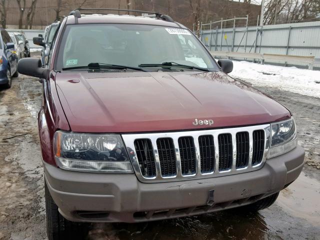 1J4GW48S43C524159 - 2003 JEEP GRAND CHER MAROON photo 9