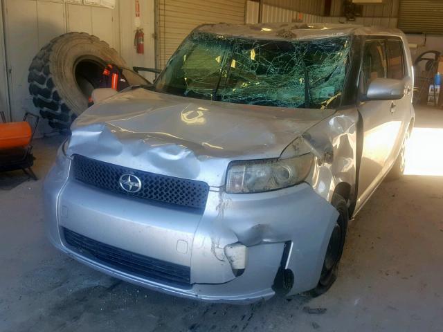 JTLKE50E181055764 - 2008 TOYOTA SCION XB SILVER photo 2