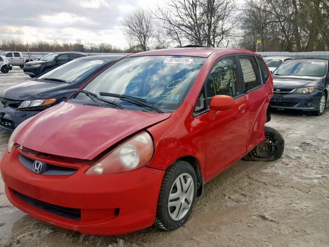 JHMGD37447S803887 - 2007 HONDA FIT RED photo 2