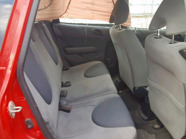 JHMGD37447S803887 - 2007 HONDA FIT RED photo 6