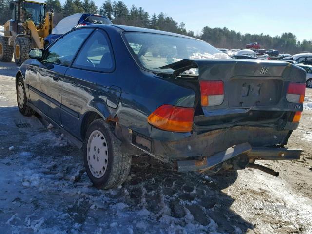 1HGEJ6223VL000215 - 1997 HONDA CIVIC DX GREEN photo 3