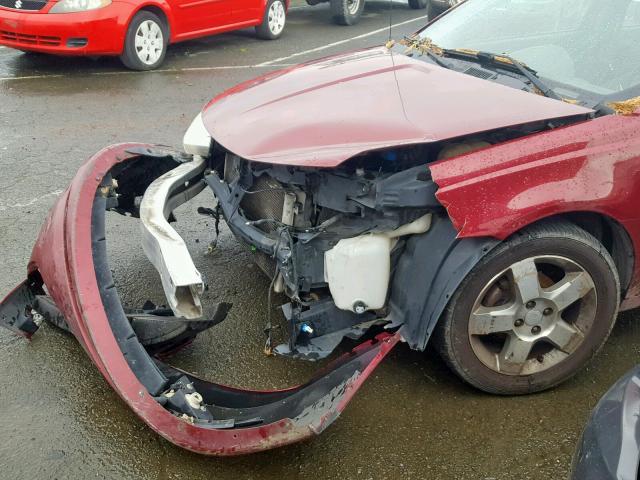 1G8AL55F86Z145940 - 2006 SATURN ION LEVEL 勃艮第红 照片 9