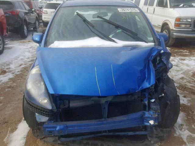 JHMGD384X7S044838 - 2007 HONDA FIT BLUE photo 7