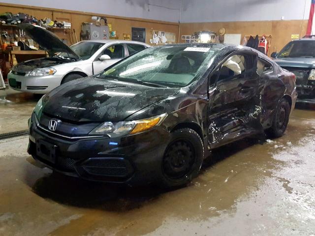 2HGFG3B52EH507292 - 2014 HONDA CIVIC LX BLACK photo 2