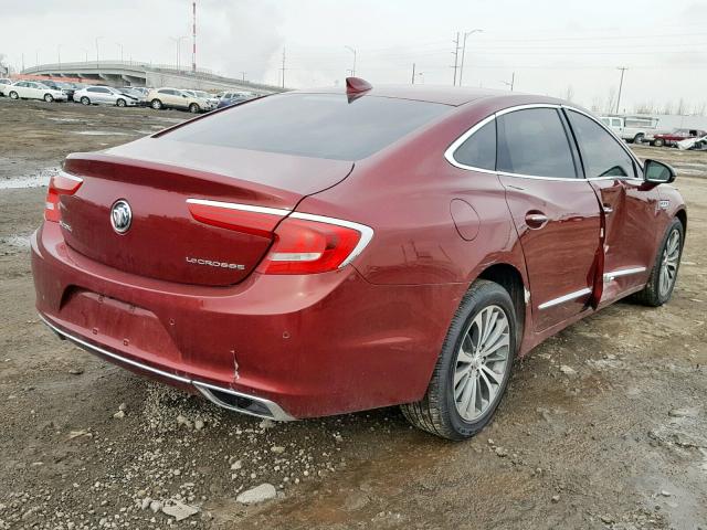 1G4ZN5SS0HU197708 - 2017 BUICK LACROSSE P RED photo 4