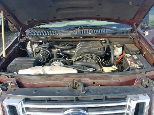 1FMEU74E36UA48257 - 2006 FORD EXPLORER E BURGUNDY photo 7