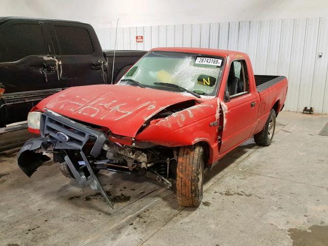 1FTYR10D74PA52756 - 2004 FORD RANGER RED photo 2