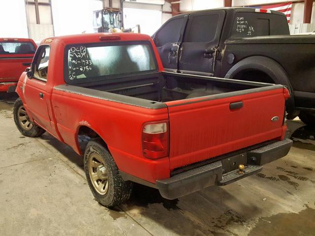 1FTYR10D74PA52756 - 2004 FORD RANGER RED photo 3