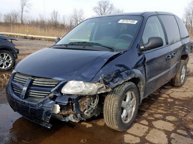 1D4GP45R35B262215 - 2005 DODGE CARAVAN SX BLUE photo 2