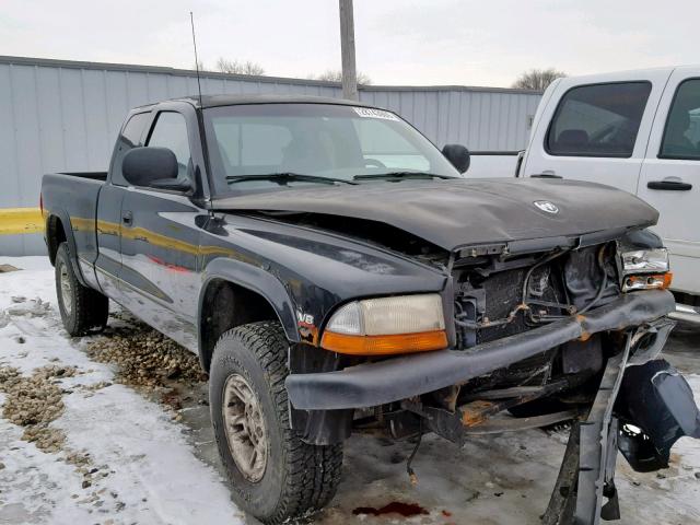 1B7GG22Y1XS198319 - 1999 DODGE DAKOTA BLACK photo 1