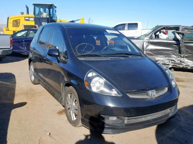 JHMGD38668S054561 - 2008 HONDA FIT SPORT BLACK photo 1