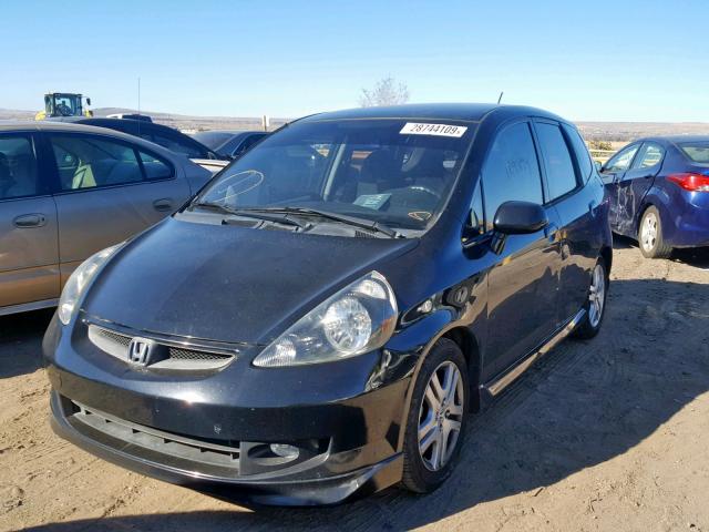 JHMGD38668S054561 - 2008 HONDA FIT SPORT BLACK photo 2