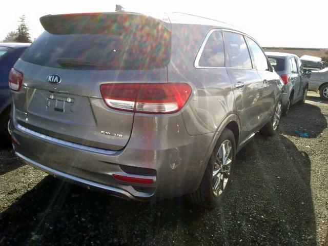 5XYPKDA50GG183236 - 2016 KIA SORENTO SX GRAY photo 4