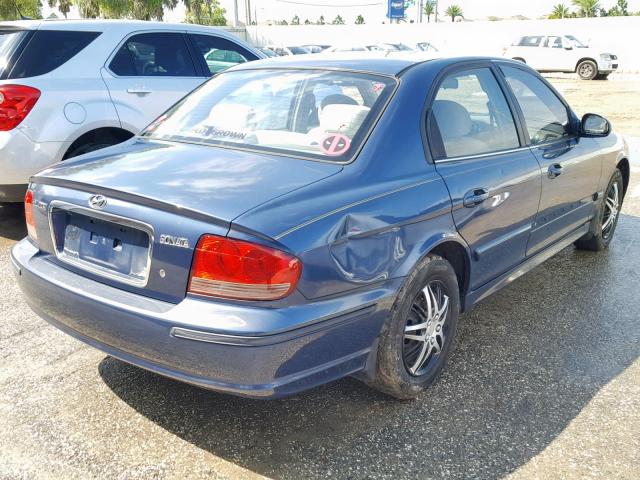 KMHWF25S35A112125 - 2005 HYUNDAI SONATA GL BLUE photo 4