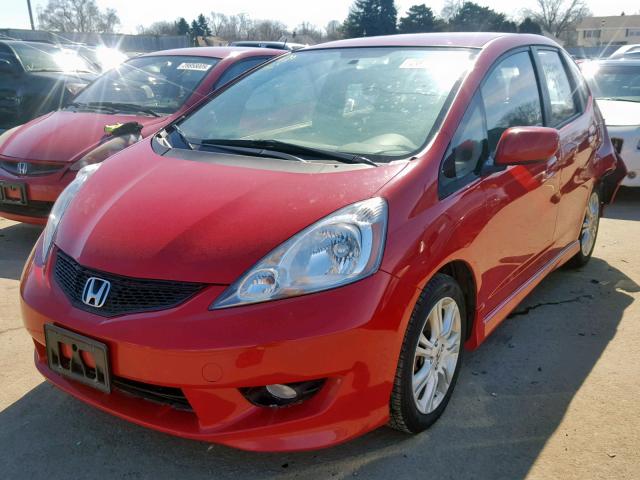 JHMGE8G53BC003636 - 2011 HONDA FIT SPORT RED photo 2