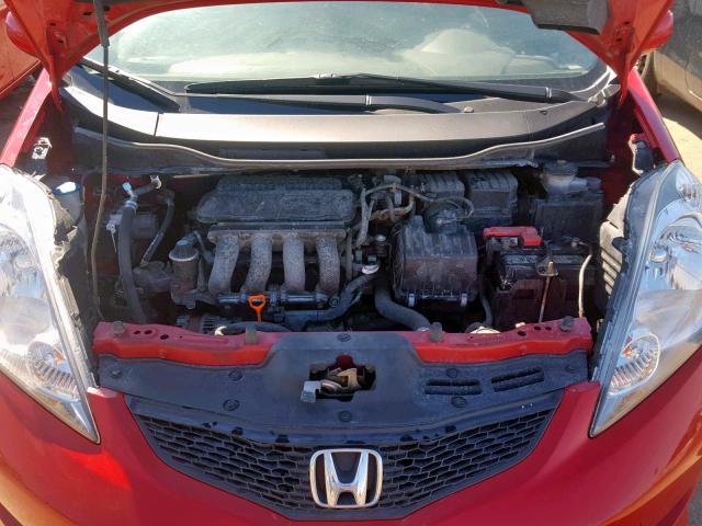 JHMGE8G53BC003636 - 2011 HONDA FIT SPORT RED photo 7