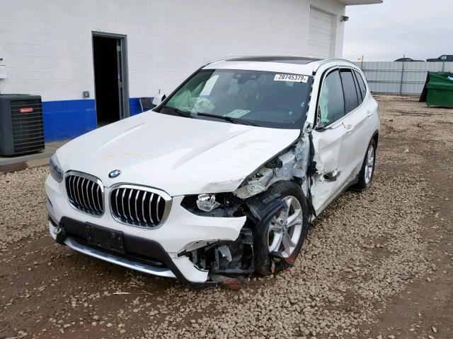 5UXTR9C59KLD90291 - 2019 BMW X3 XDRIVE3 WHITE photo 2
