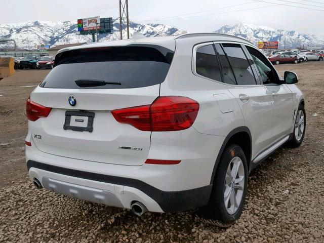 5UXTR9C59KLD90291 - 2019 BMW X3 XDRIVE3 WHITE photo 4