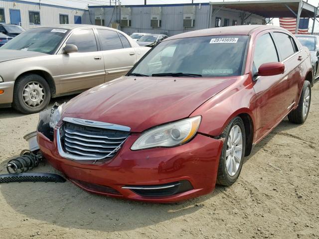 1C3CCBBB4DN614707 - 2013 CHRYSLER 200 TOURIN RED photo 2