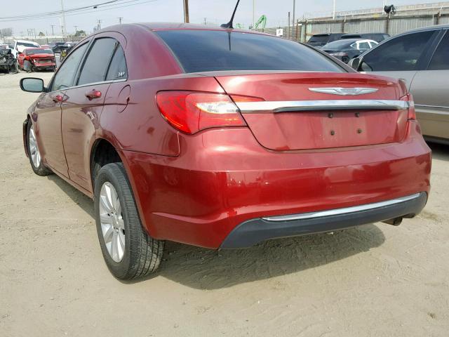 1C3CCBBB4DN614707 - 2013 CHRYSLER 200 TOURIN RED photo 3