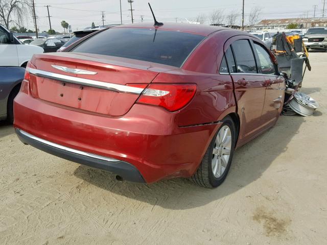 1C3CCBBB4DN614707 - 2013 CHRYSLER 200 TOURIN RED photo 4