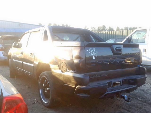 3GNEK13T32G213347 - 2002 CHEVROLET AVALANCHE BLACK photo 3