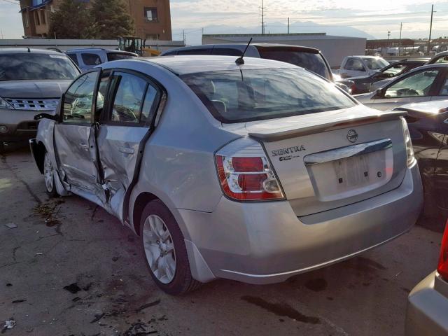 3N1AB6AP7BL696300 - 2011 NISSAN SENTRA 2.0 SILVER photo 3