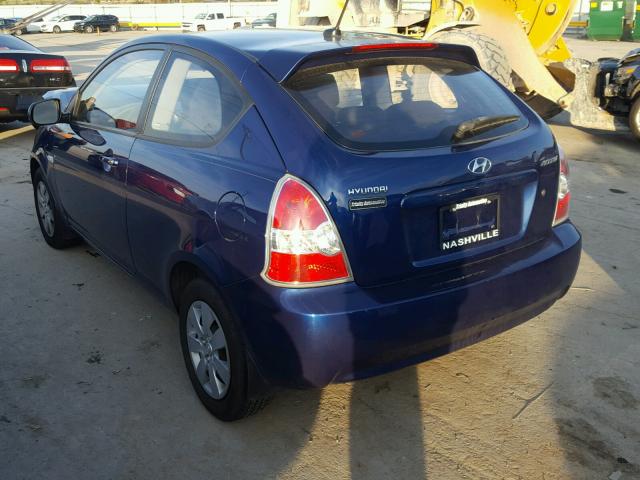 KMHCM3ACXBU200662 - 2011 HYUNDAI ACCENT GL BLUE photo 3