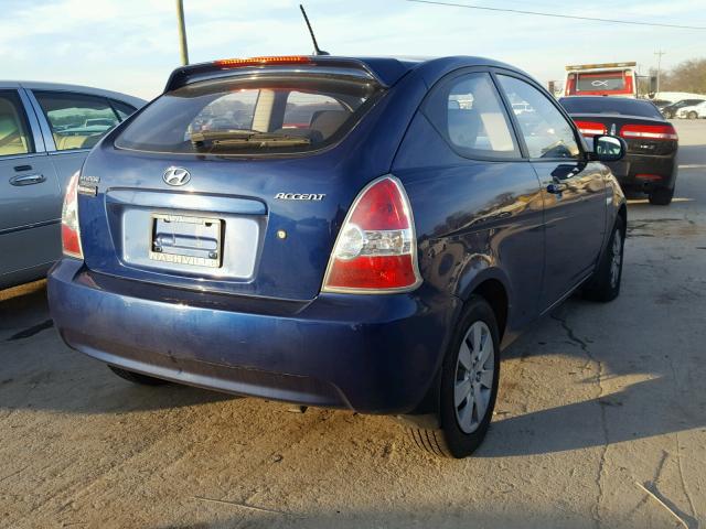 KMHCM3ACXBU200662 - 2011 HYUNDAI ACCENT GL BLUE photo 4