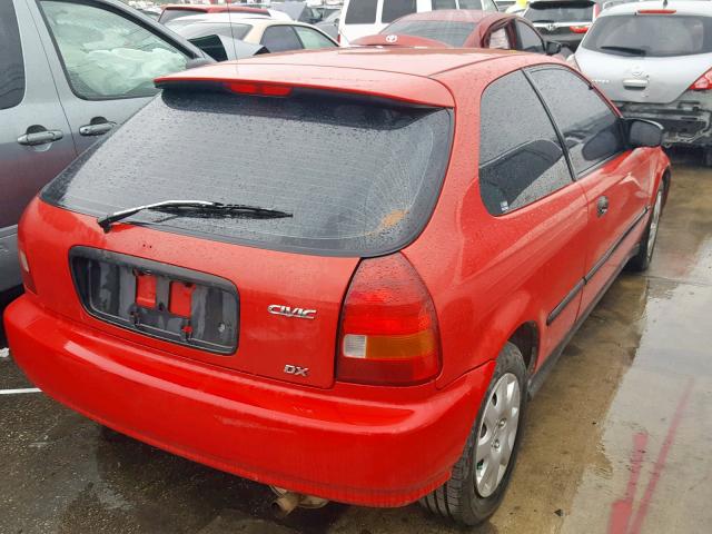 2HGEJ6342WH109019 - 1998 HONDA CIVIC DX RED photo 4