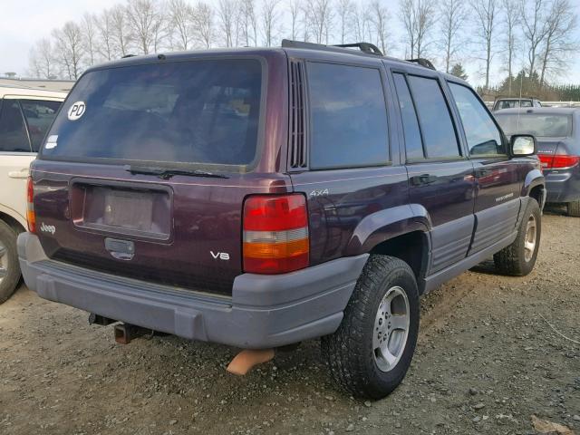 1J4GZ58Y5TC178480 - 1996 JEEP GRAND CHER MAROON photo 4