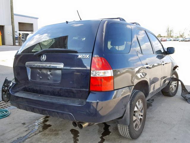 2HNYD18623H553832 - 2003 ACURA MDX TOURIN BLUE photo 4