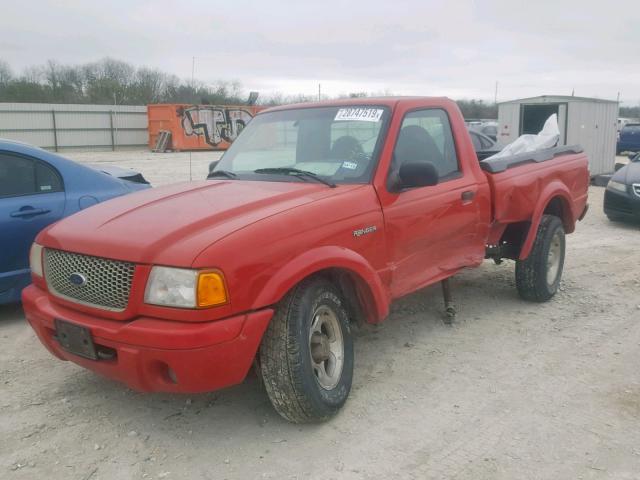 1FTYR11E31PB23888 - 2001 FORD RANGER RED photo 2