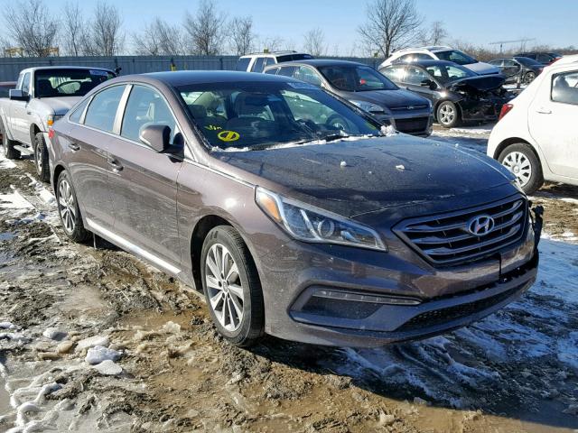 5NPE34AF4FH080678 - 2015 HYUNDAI SONATA SPO GRAY photo 1