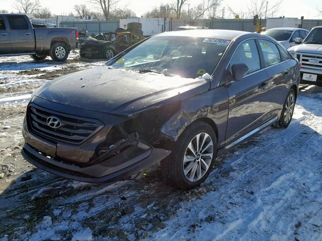 5NPE34AF4FH080678 - 2015 HYUNDAI SONATA SPO GRAY photo 2