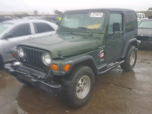 1J4FY19S5WP716383 - 1998 JEEP WRANGLER / GREEN photo 2