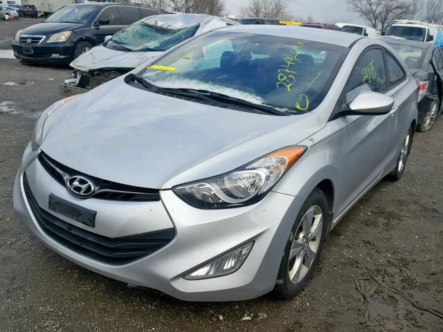 KMHDH6AE0DU013719 - 2013 HYUNDAI ELANTRA CO SILVER photo 2