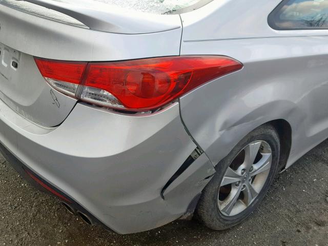 KMHDH6AE0DU013719 - 2013 HYUNDAI ELANTRA CO SILVER photo 9