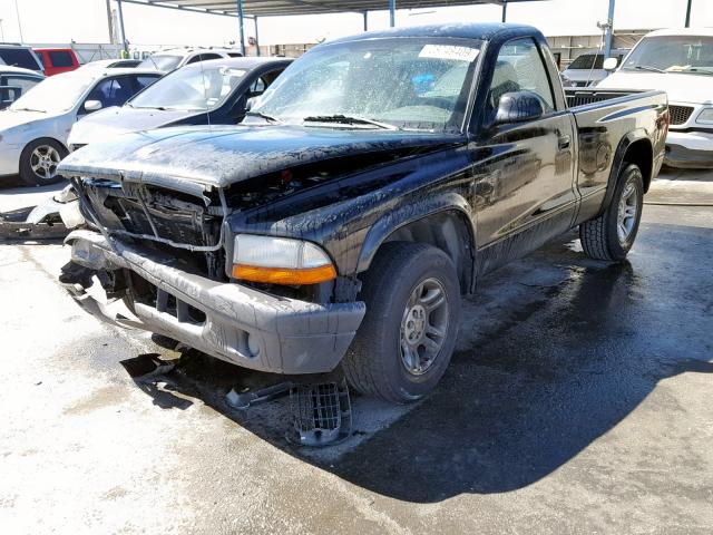 1D7FL16X03S302785 - 2003 DODGE DAKOTA SXT BLACK photo 2