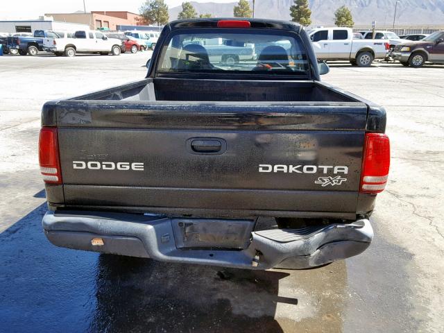 1D7FL16X03S302785 - 2003 DODGE DAKOTA SXT BLACK photo 6