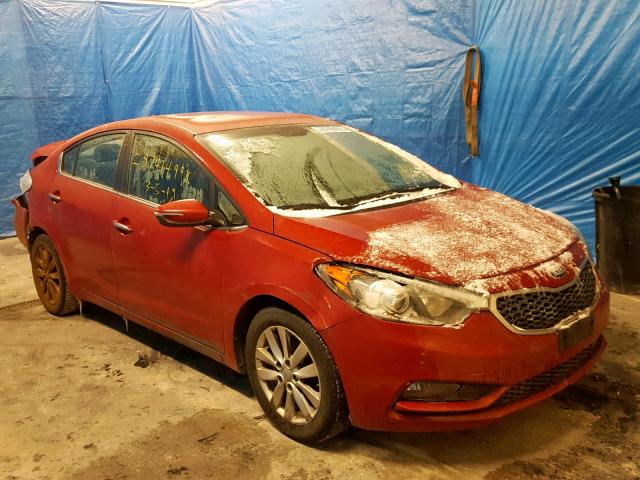 KNAFX4A85E5197787 - 2014 KIA FORTE EX RED photo 1