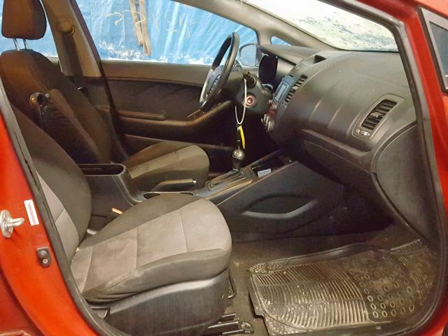 KNAFX4A85E5197787 - 2014 KIA FORTE EX RED photo 5