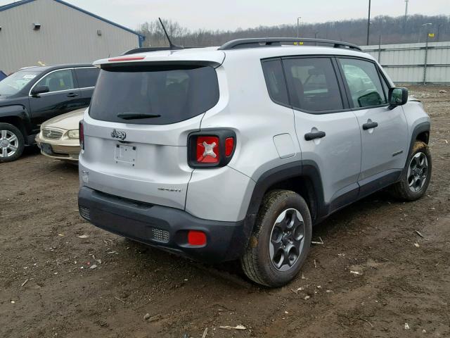 ZACCJBAB6HPG26096 - 2017 JEEP RENEGADE S 银色 照片 4
