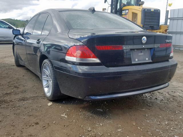 WBAGL63423DP67320 - 2003 BMW 745 I BLACK photo 3