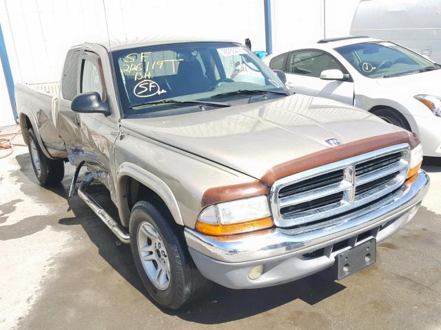 1B7GL42N32S724326 - 2002 DODGE DAKOTA SLT GOLD photo 1