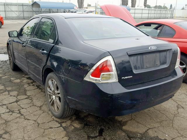 3FAFP06Z26R179264 - 2006 FORD FUSION S BLACK photo 3